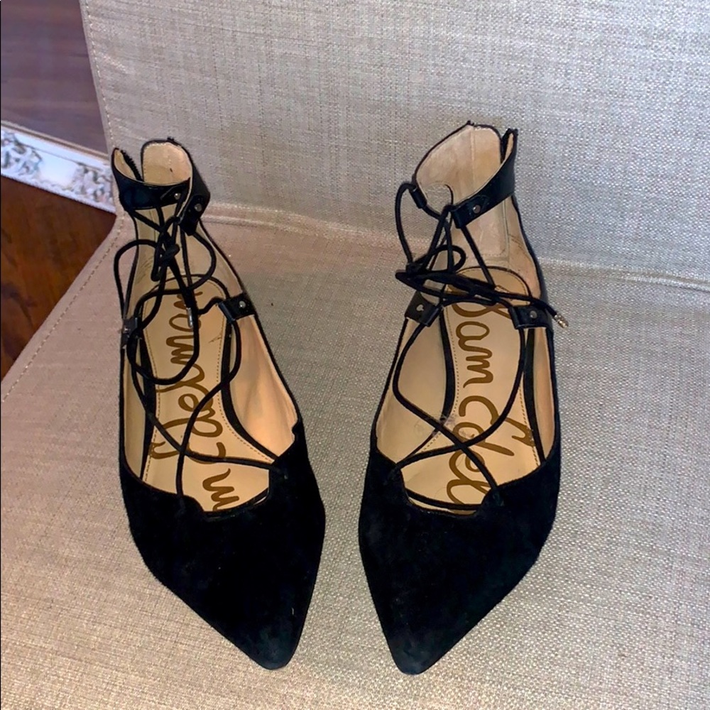 Sam Edelman black lace flats
